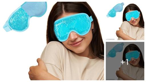 TU4_Light Blue: Eye Mask Sleeping Reusable Gel Beads Eye Mask For Hot Cold Therapy, Pain Relief Mask And Eye Pillow For Puffy Eyes, Stress Relief, Migraine, Headache And Sinus Pain