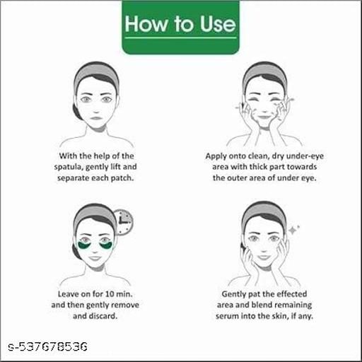 Hydra Anti Wrinkle Eye Serum Patch| Treats Dark Circles, Fine Lines And Wrinkles | Enriched With Collagen And Aloe Vera Extract | Shade- Aloevera, 60 Pcs| - Abnlas Women’s Daily-Use Beauty & Self-Care