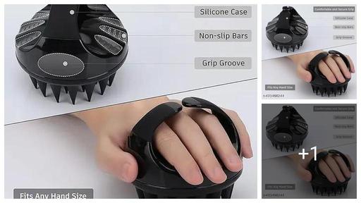 Hair Scalp Massager Shampoo Brush, Shower Hair Brush with Long & Flexible Silicone Bristles for Scalp Scrub, Head Massage and Hair Growth, Dandruff Comb Scalp Scrubber (Pack of 1)