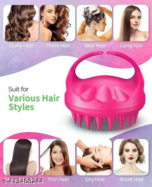 Hair Scalp Massager Shampoo Brush, Shower Hair Brush with Long & Flexible Silicone Bristles for Scalp Scrub, Head Massage and Hair Growth, Dandruff Comb Scalp Scrubber (Pack of 1) - Abnlas Women’s Daily-Use Beauty & Self-Care