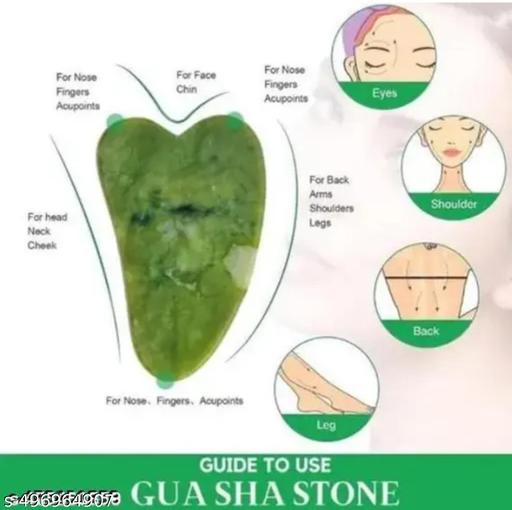 Face Jade Stone Roller Massager with Gua Sha Jade Stone | Hair Scalp Massager Shampoo Brush | Jade Stone Roller + Gua Sha + Shampoo Scalp Brushl - Abnlas Women’s Daily-Use Beauty & Self-Care