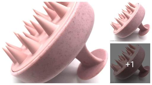 Hair Scalp Shampoo Massager (Marble Pink)