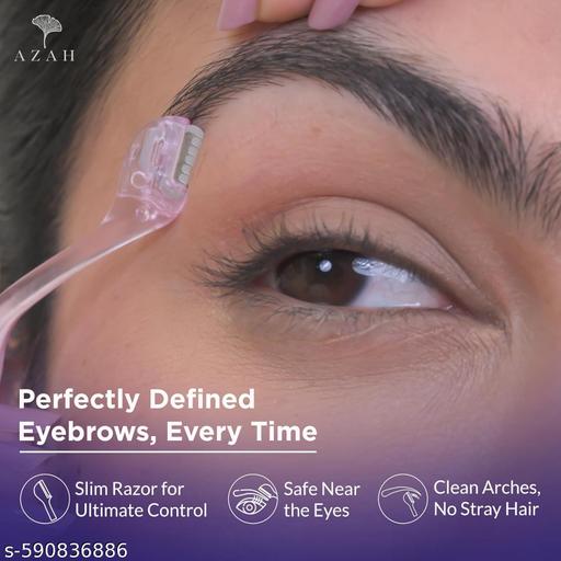 Face & Eyebrow Razor Combo| Instant & Painless Facial Hair Removal |Pack of 1 Face & 1 Eyebrow Razor| For Eyebrows, Upper Lip, Forehead, Peach Fuzz | Dermaplaning Tool | All Skin Types - Abnlas Women’s Daily-Use Beauty & Self-Care