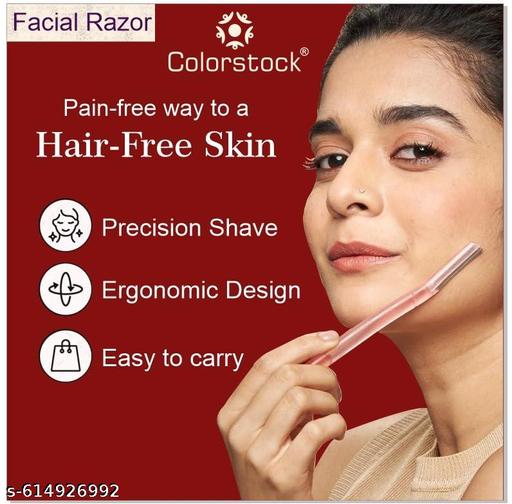 Colorstock Face Razor for Women - Pack of 3 | Facial Hair Removal |  Reusables & Smooth Face Razor - Abnlas Women’s Daily-Use Beauty & Self-Care