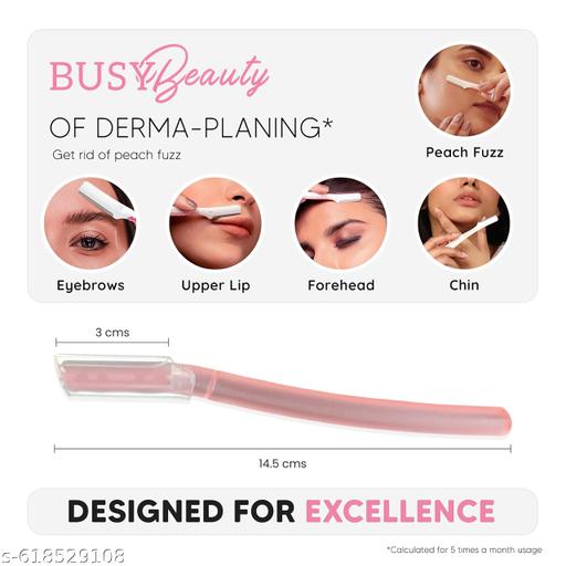 Busy Beauty  Face Razor For Women Facial Hair - 3 | Instant Glow & Painless Hair Removal | For Eyebrows, Upper Lip, Chin, Peach Fuzz, Forehead, Unibrow, Sideburns - Abnlas Women’s Daily-Use Beauty & Self-Care