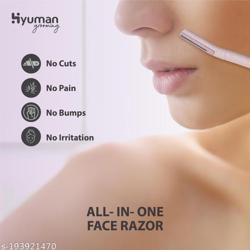 Hyuman® Eyebrow & Face Razor for Women 4 Units | German Stainless Steel Blade | Reusable Painless  Hair Removal | Eyebrow Shaper | Shaver for Chin, Upper lip, Side Locks, Forehead - Abnlas Women’s Daily-Use Beauty & Self-Care