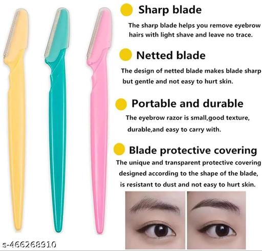 Bloomberry Women's Razor, Face Shaver, and Hair Trimmer for Smooth Hair Removal - Female Shaving with Gentle Care, Body Grooming, and Precise Eyebrow Trimming - High-Quality Blades Included! Pack Of 3 - Abnlas Women’s Daily-Use Beauty & Self-Care