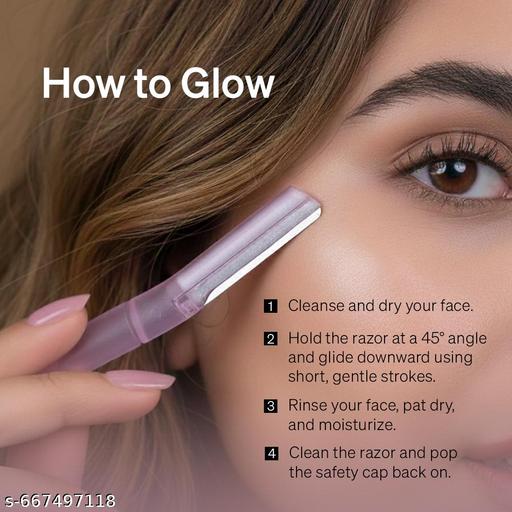 Reusable Face Razor for Women | Instant & Painless Facial Razors for Women Facial Hair | Perfect for Eyebrows, Upper Lip & Chin | Ideal for All skin Types - Abnlas Women’s Daily-Use Beauty & Self-Care