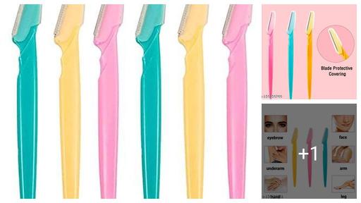 MEPOINT Reusable Face Razor | Eyebrow & Facial Hair Removal Razor | Safe & Pain free Remover | Pack of 6 Razors