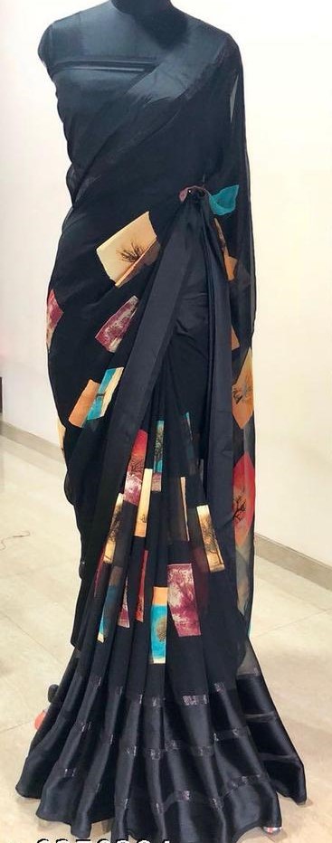 ND DESIGNER SATIN PATTA SAREE