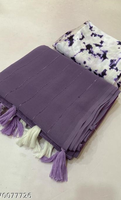 Trending  bollywood Georgette Sequinned saree