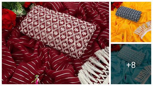 Women'S Pure Georgette Silver Line Foil Print And Zalar Sari With Georgette Embroidered Work Solid Blouse