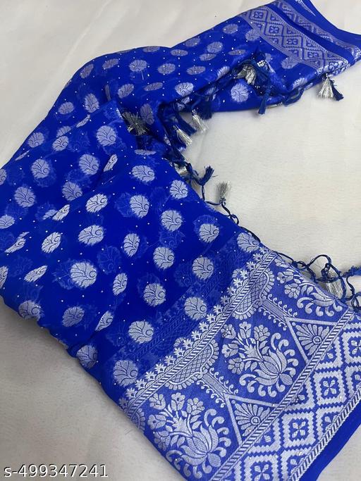 Beautiful party wear saree with blouse - amamestyle