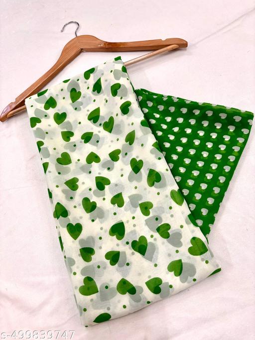 Attractive Women's Daily Wear Printed Saree With Running Blouse  - amamestyle