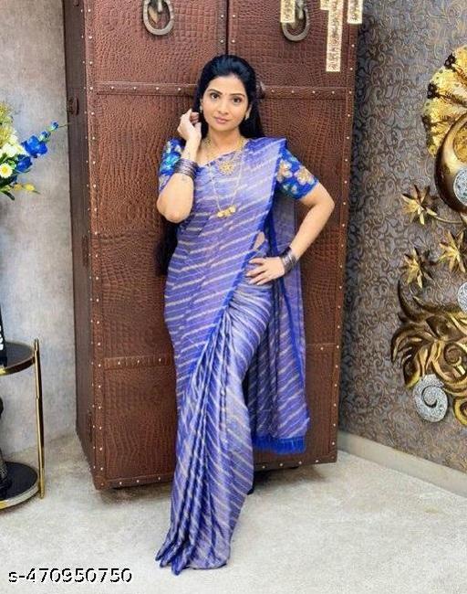 Ready To Wear Brasso Silk Saree With Sequence Work Blouse - amamestyle
