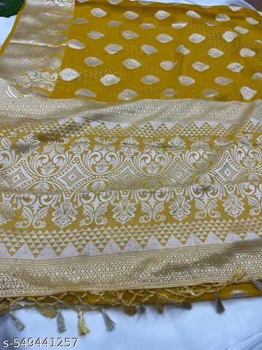 Silver Stone (saree with stone and jallar) - beautiful saree / saree with blouse / saree with stone / blue saree / saree with flower / sarre / saree with stone and jallar / silver stone. - amamestyle