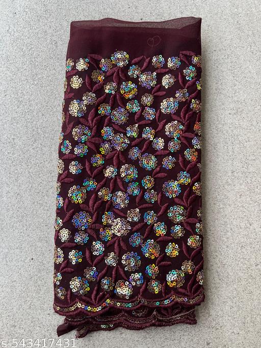 Woman's Net Lastest Siroski Stone Work Saree With Unstiched Blouse Piece - amamestyle