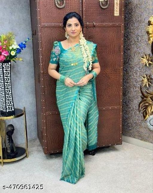 Ready To Wear Brasso Silk Saree With Sequence Work Blouse - amamestyle