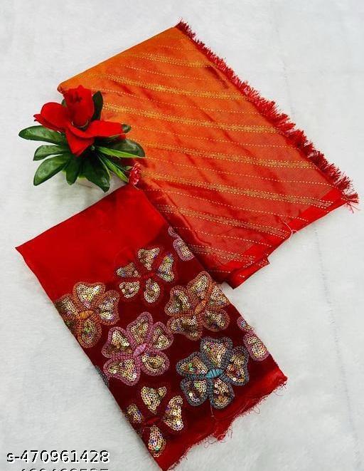 Ready To Wear Brasso Silk Saree With Sequence Work Blouse - amamestyle