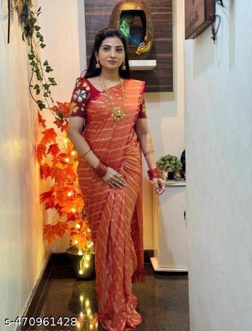 Ready To Wear Brasso Silk Saree With Sequence Work Blouse - amamestyle