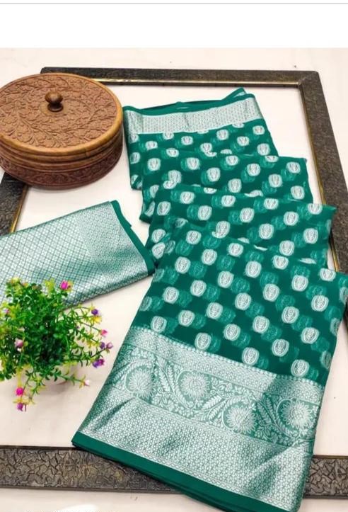 fox Georgette Silver Buti Fancy soft saree