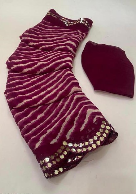 Trending bollywood Georgette Lehriya sarees