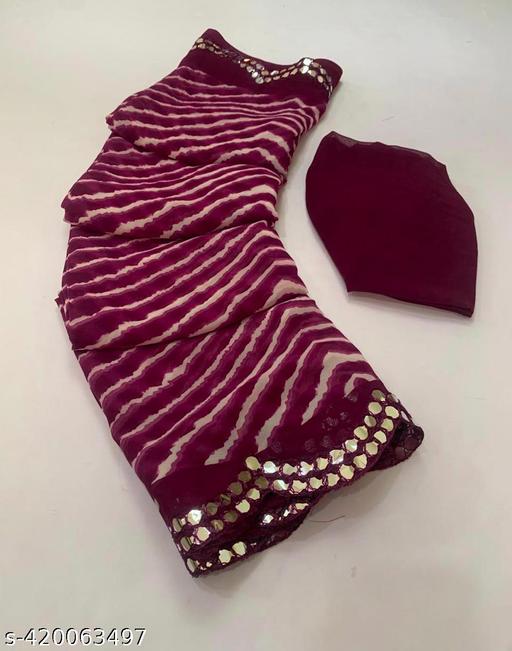 Trending bollywood Georgette Lehriya sarees - amamestyle