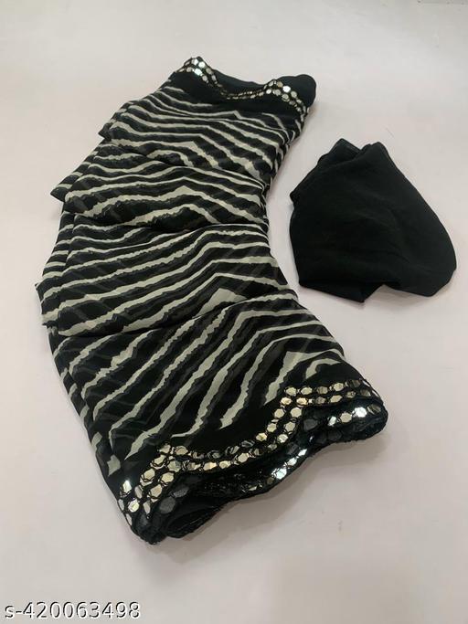 Trending bollywood Georgette Lehriya sarees - amamestyle