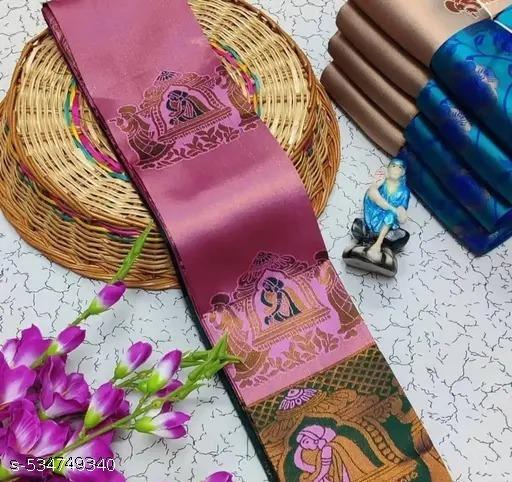 Beautiful Art Silk Jacquard Border Saree With Unstitched Running Blouse For Women Wedding Wear Party - amamestyle