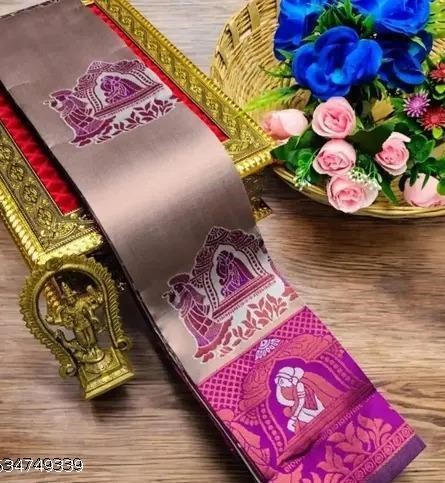 Beautiful Art Silk Jacquard Border Saree With Unstitched Running Blouse For Women Wedding Wear Party