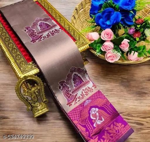 Beautiful Art Silk Jacquard Border Saree With Unstitched Running Blouse For Women Wedding Wear Party - amamestyle