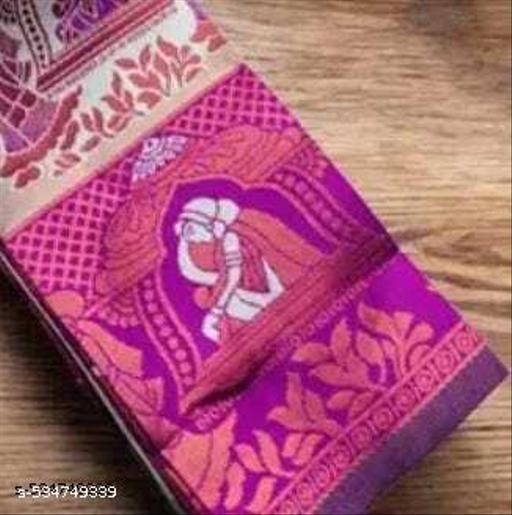 Beautiful Art Silk Jacquard Border Saree With Unstitched Running Blouse For Women Wedding Wear Party - amamestyle