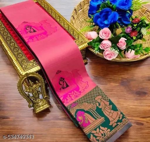 Beautiful Art Silk Jacquard Border Saree With Unstitched Running Blouse For Women Wedding Wear Party - amamestyle