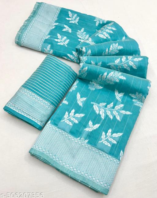 Women's Banarasi Silk Kanjeevaram Wedding And Party Collection Sarees With Blouse - amamestyle