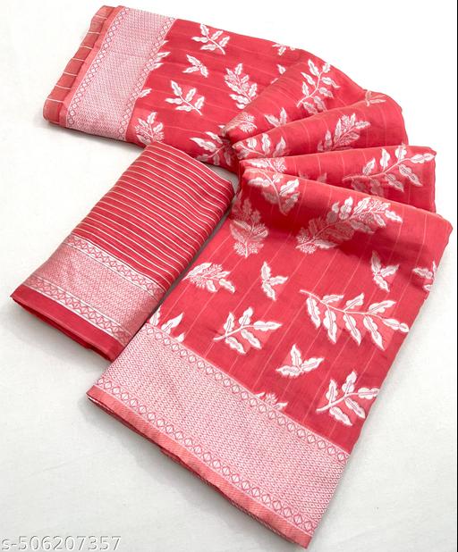 Women's Banarasi Silk Kanjeevaram Wedding And Party Collection Sarees With Blouse - amamestyle