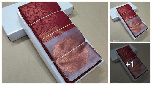 Get This Beautiful & Ravishing Kanjeevaram Brocade Pattu Silk Sarees With Rich Zari Woven Pallu and Separate Blouse Piece / Brocade Pattu Silk Sarees / Pattu Silks Sarrees /Brocade Saree