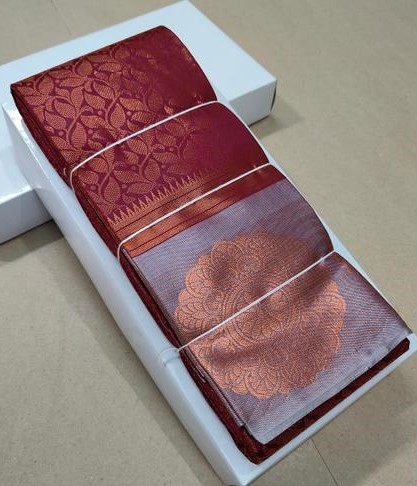 Get This Beautiful & Ravishing Kanjeevaram Brocade Pattu Silk Sarees With Rich Zari Woven Pallu and Separate Blouse Piece / Brocade Pattu Silk Sarees / Pattu Silks Sarrees /Brocade Saree