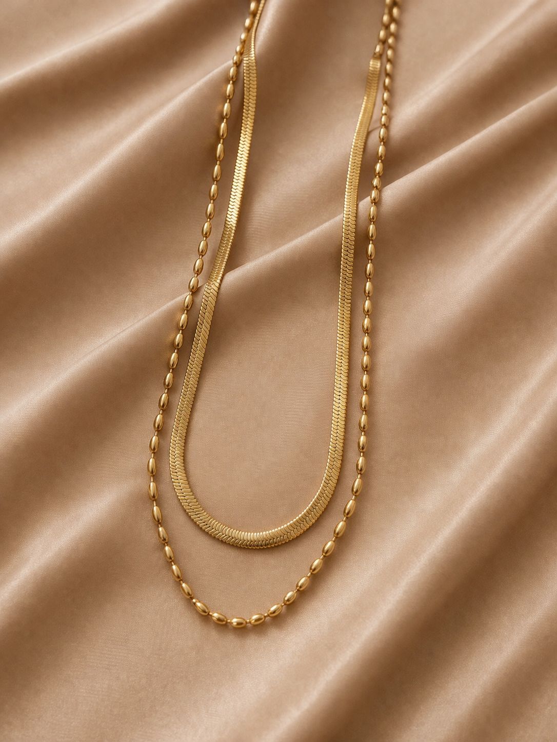 Golden Duo Layer Necklace- Astra by Ash