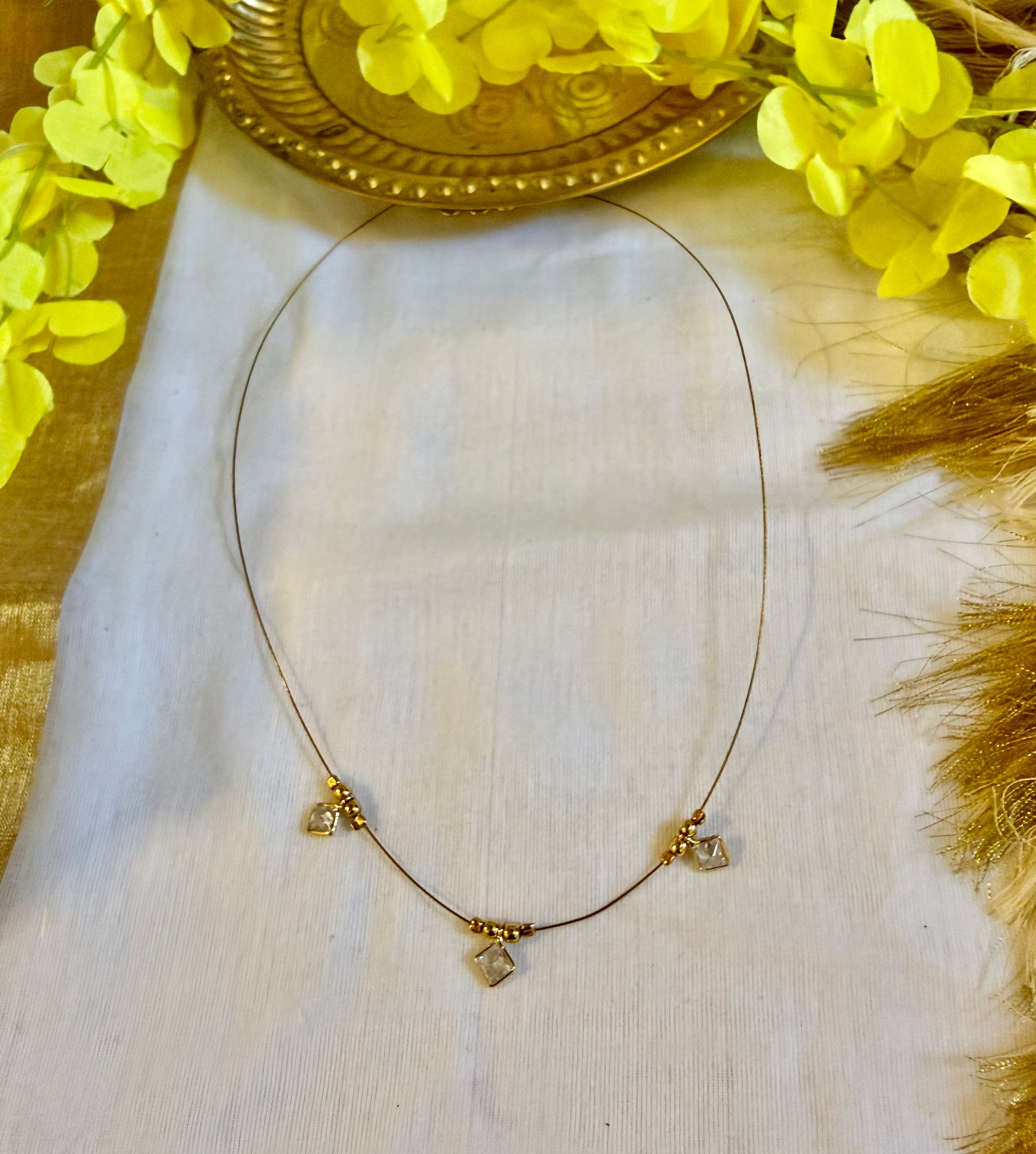 Sharika Crystal Drop Necklace- Astra by Ash