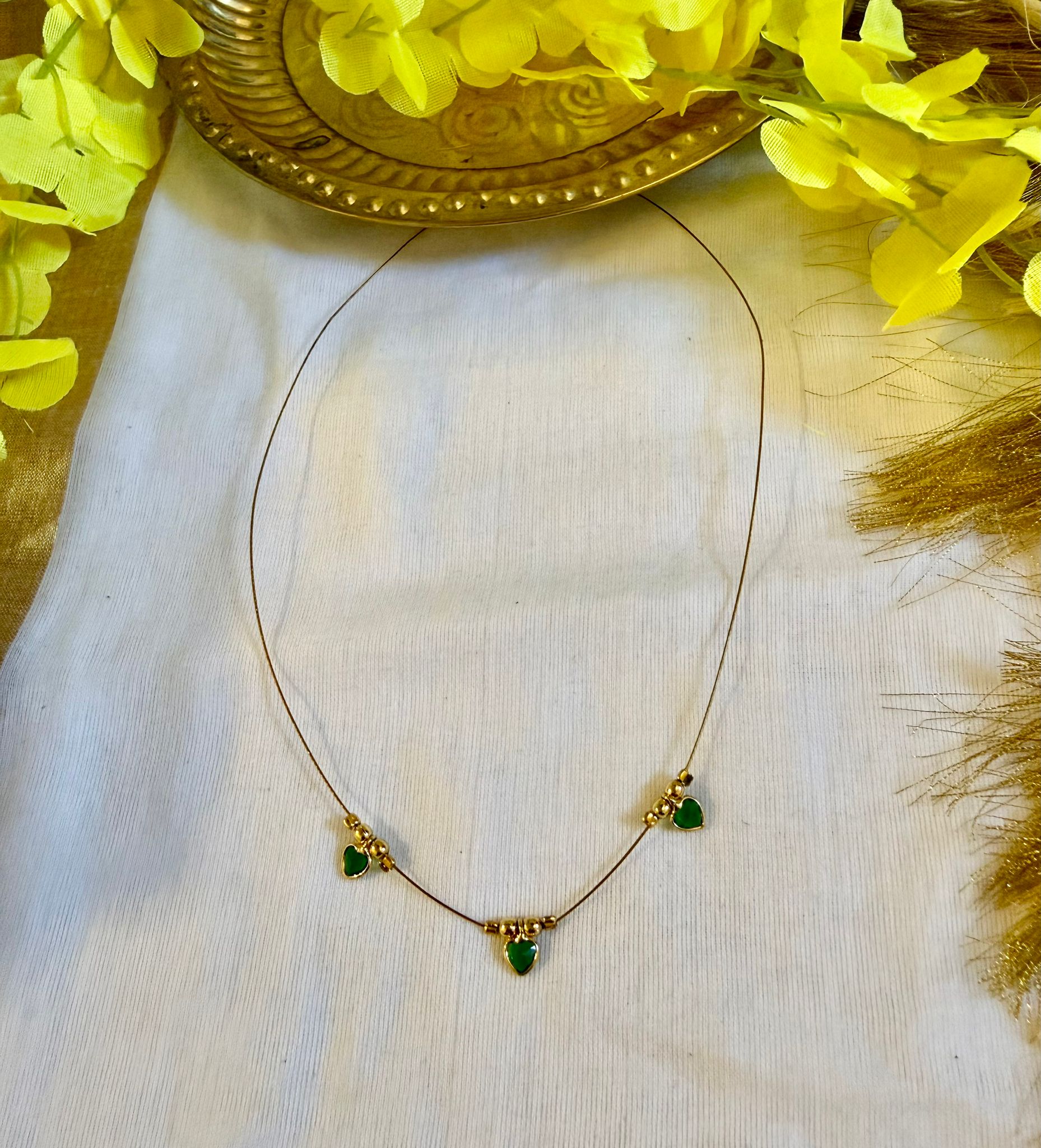 Rukmini Green Drop Chain- Astra by Ash