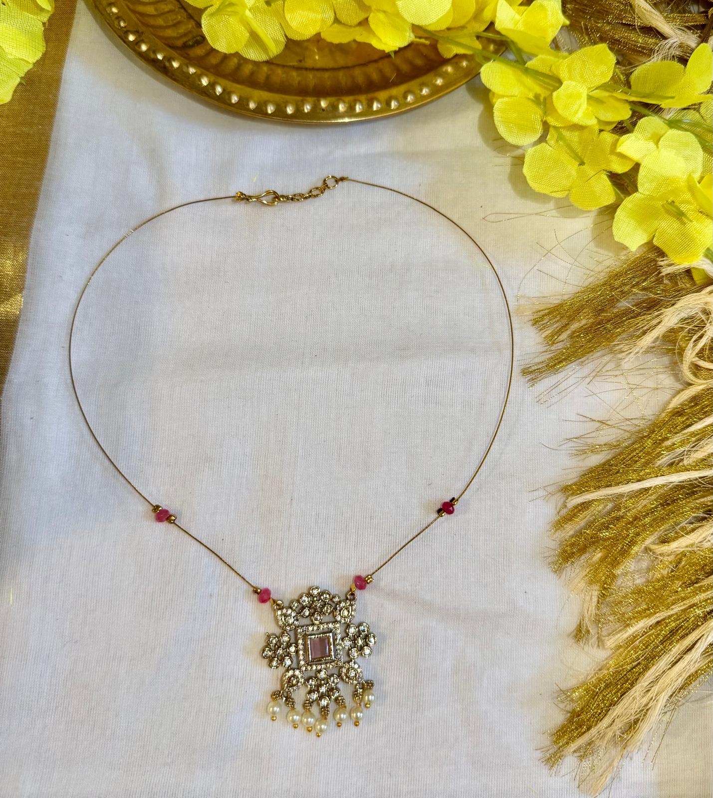 Ambika Pink Pearl Chain– Astra by Ash