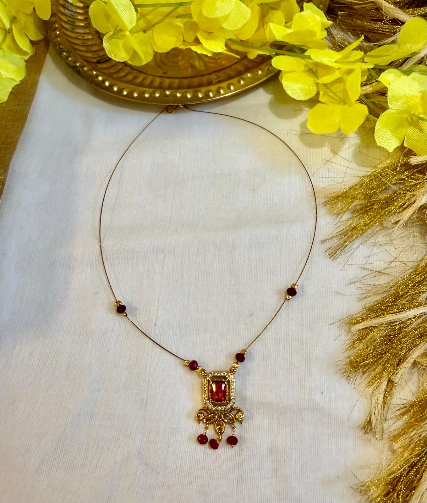 Sharika Wine Pendant Chain– Astra by Ash