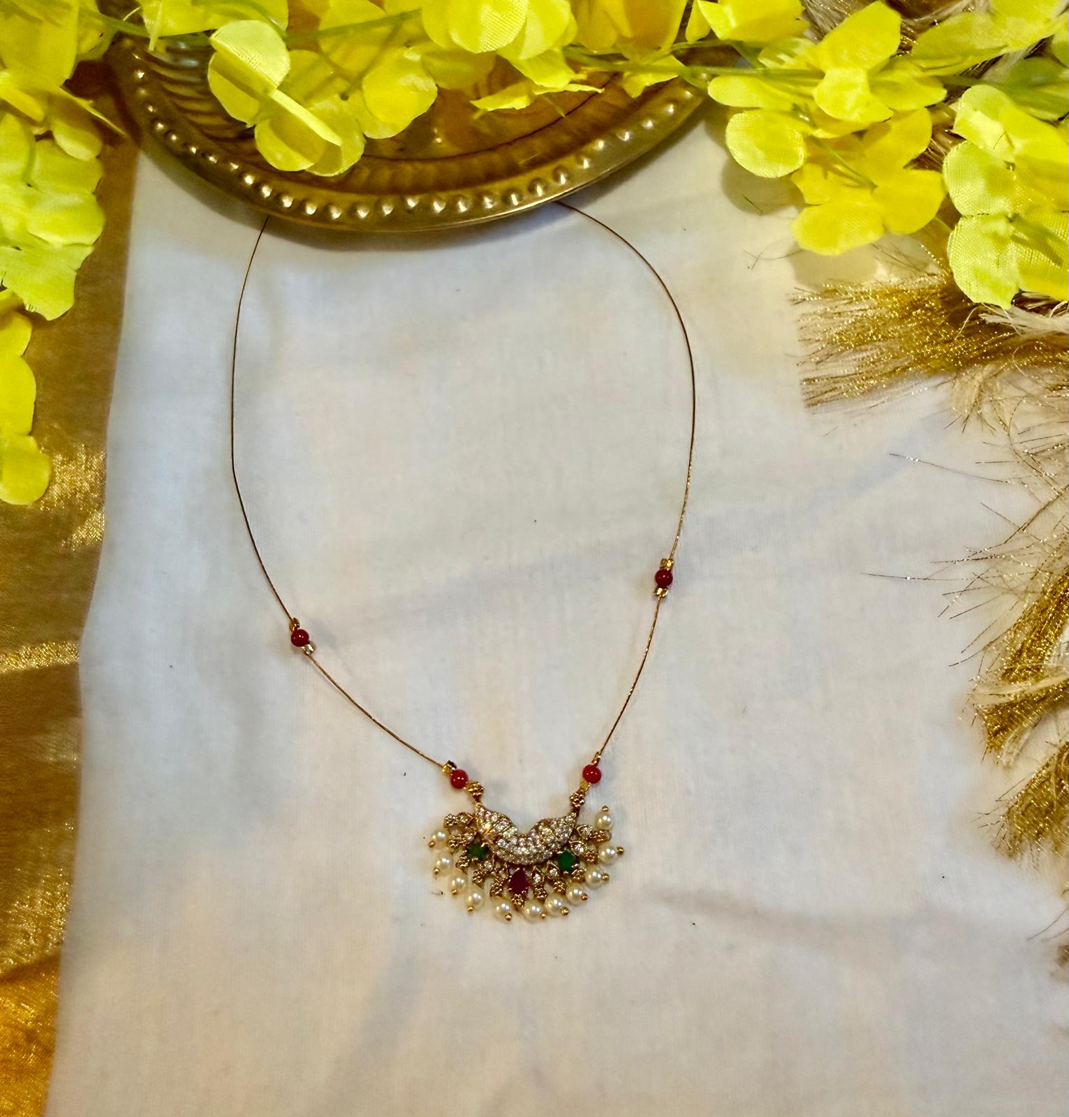 Rajalakshmi Navaratna Pearl Chain – Astra by Ash