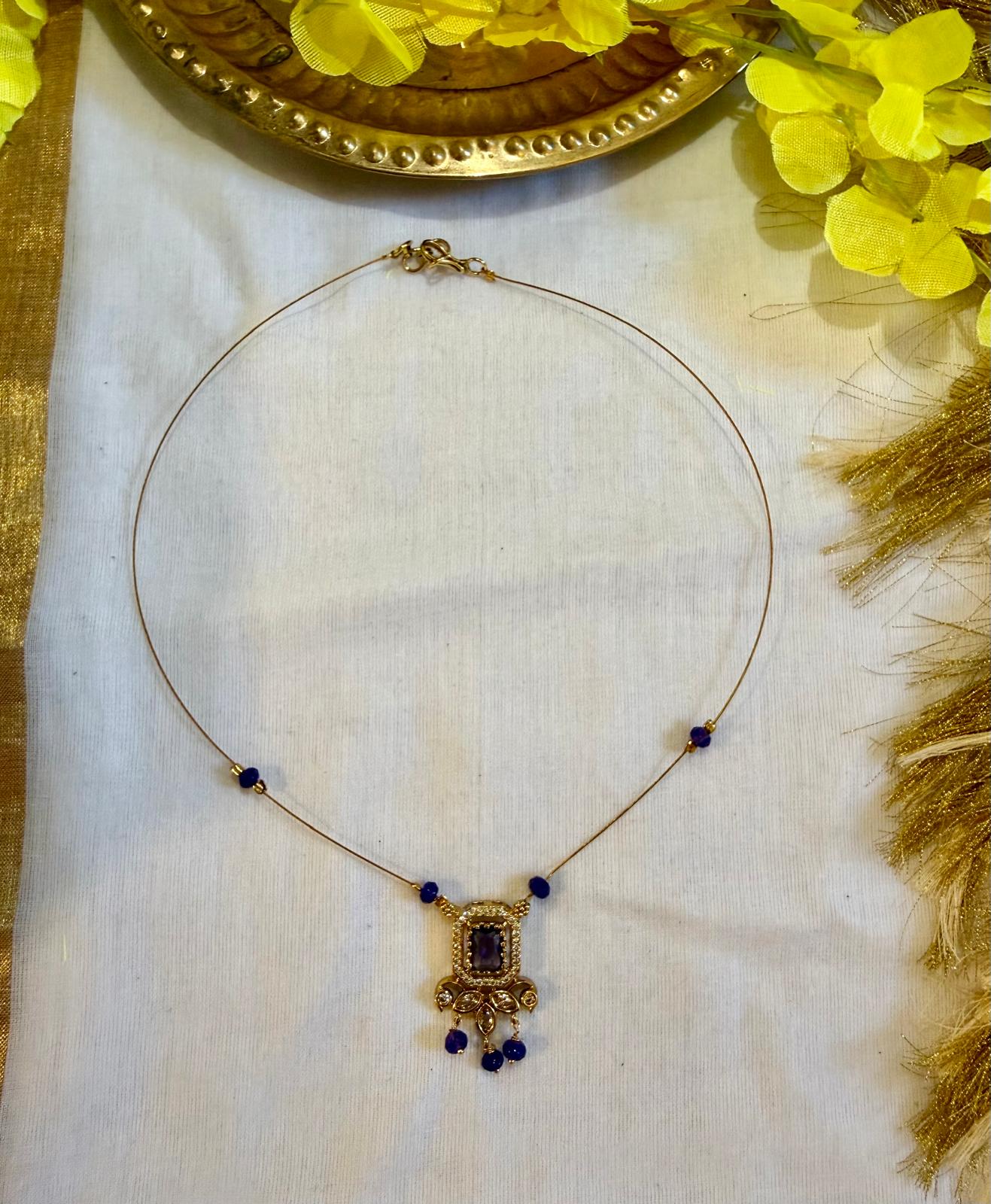 Aswini Violet Pendant Chain– Astra by Ash