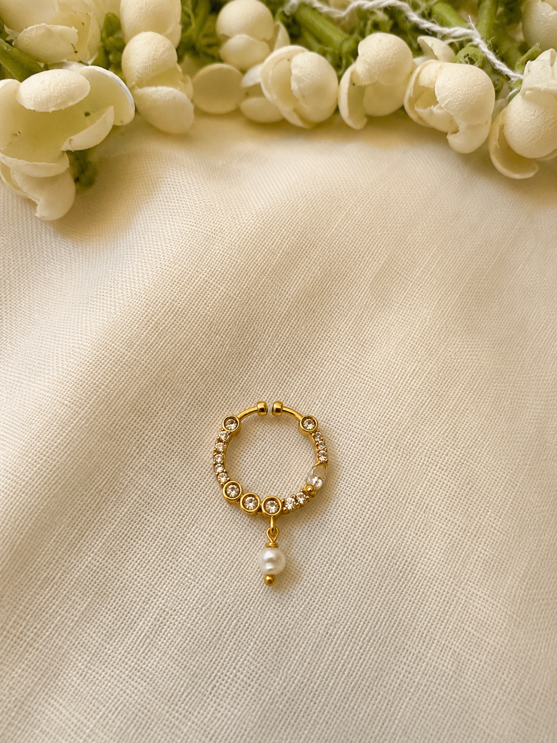 Pearl Drop Elegance Septum Ring - Astra by Ash