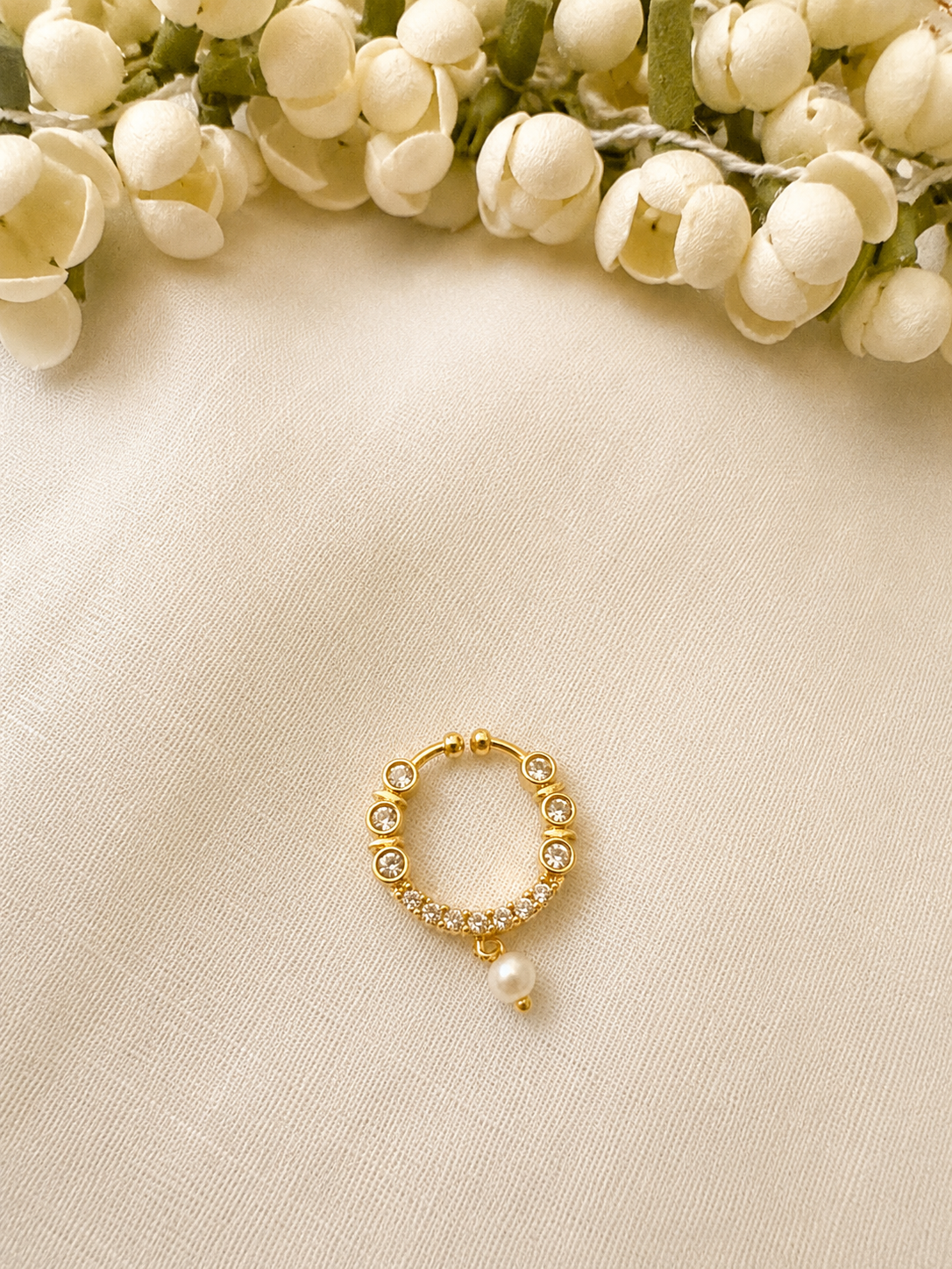 Pearl Halo Septum Ring - Astra by Ash