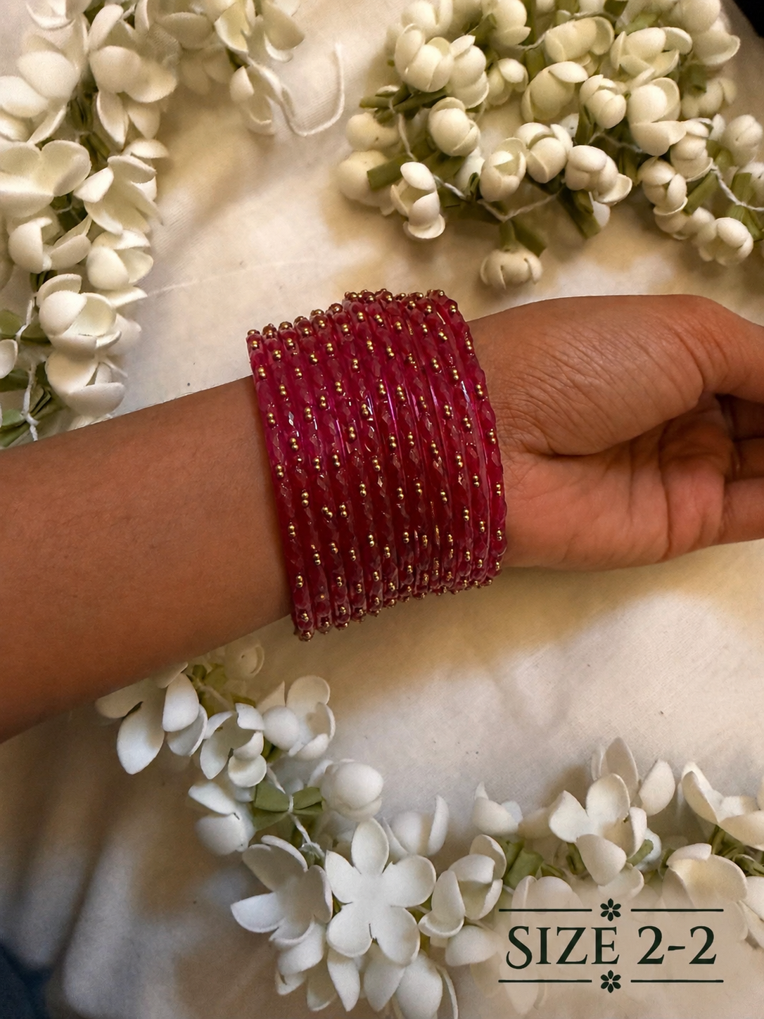 Ruby Rose Glass Bangles - Astra by Ash