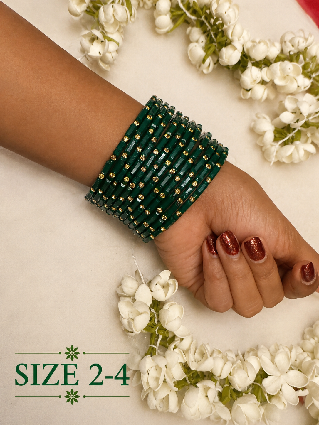 Emerald Royale Glass Bangle - Astra by Ash