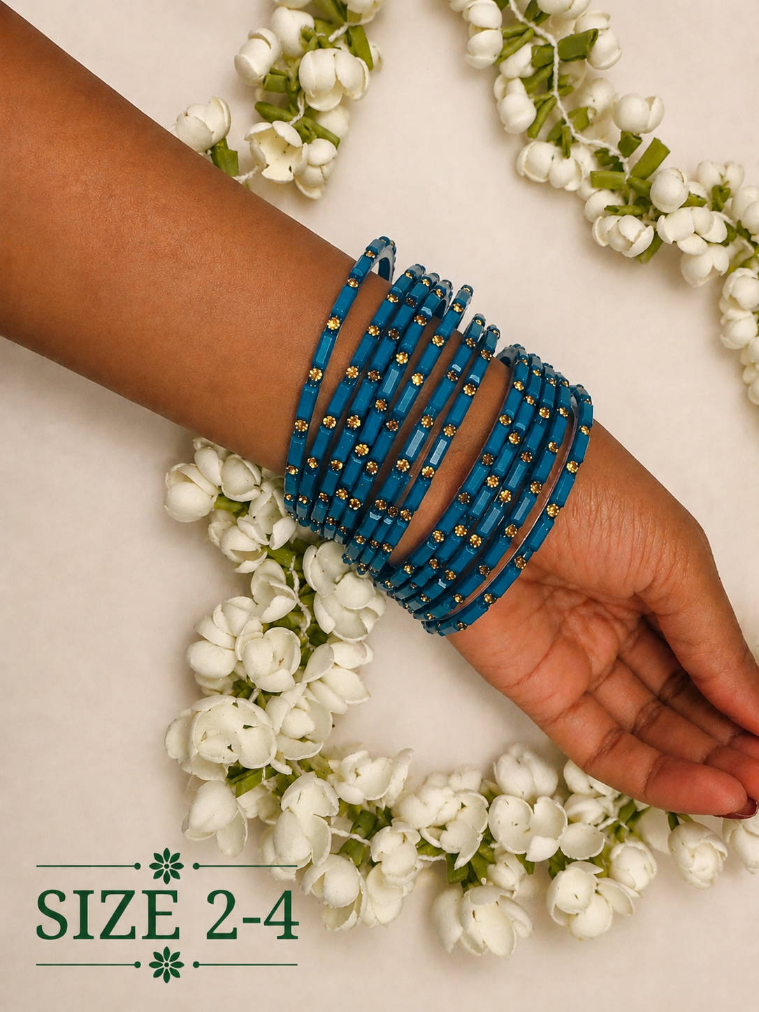 Sapphire Sky Glass Bangles - Astra by Ash