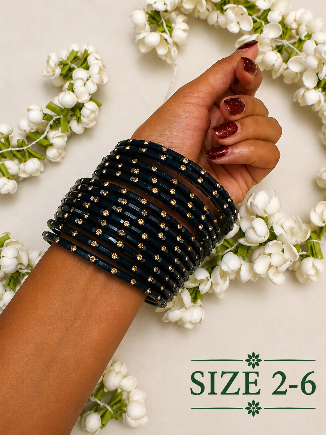 Midnight Sapphire Glass Bangle - Astra by Ash
